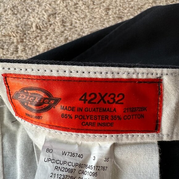 Dickies Pants Mens 42x31 High Rise Cargo Navy Blue Pockets - Picture 5 of 13